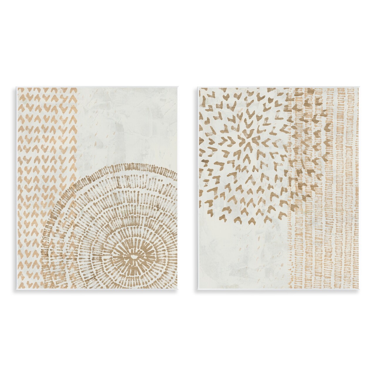 Stupell Industries Abstract Orbs and Stripes 2 pc Wall Plaque Art Set Design by June Erica Vess